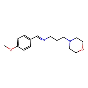 N-[(E)-(4-methoxyphenyl)methylidene]-3-(morpholin-4-yl)propan-1-amine structure