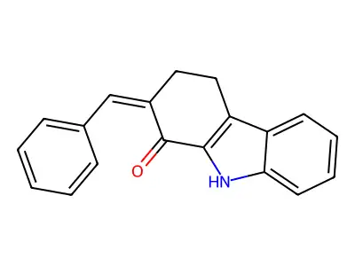 2-(phenylmethylidene)-2,3,4,9-tetrahydro-1H-carbazol-1-one structure