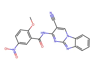 N-(3-Cyanopyrimido(1,2-A)benzimidazol-2-YL)-2-methoxy-5-nitrobenzamide structure