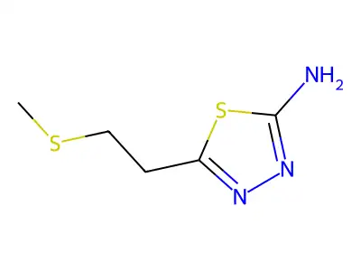 1,3,4-Thiadiazol-2-amine, 5-[2-(methylthio)ethyl]- structure