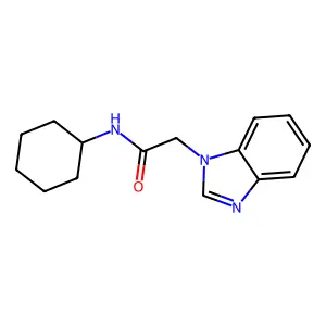 2-(benzimidazol-1-yl)-N-cyclohexylacetamide structure