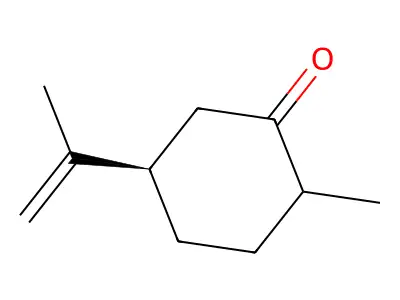 (5R)-2-methyl-5-(1-methylvinyl)cyclohexan-1-one structure