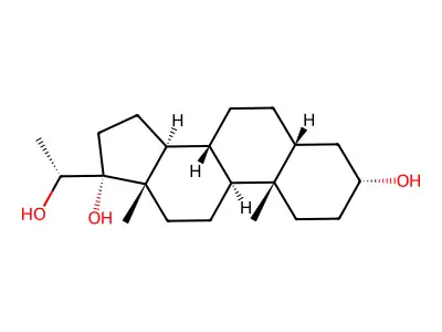 (20R)-5beta-Pregnane-3alpha,17,20-triol structure