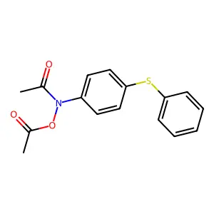 Acetamide, N-(acetyloxy)-N-(4-(phenylthio)phenyl)- structure
