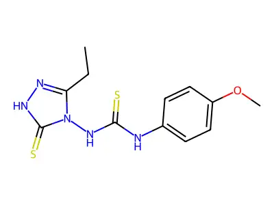 4-[[(4-Methoxyphenyl)thiocarbamoyl]amino]-5-ethyl-4H-1,2,4-triazole-3-thiol structure