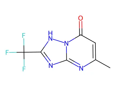 5-methyl-2-(trifluoromethyl)-4H,7H-[1,2,4]triazolo[1,5-a]pyrimidin-7-one structure