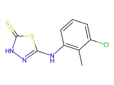5-[(3-Chloro-2-methylphenyl)amino]-1,3,4-thiadiazole-2-thiol structure