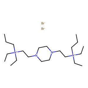 Ammonium, (1,4-piperazinediyldiethylene)bis(diethylpropyl-, dibromide structure