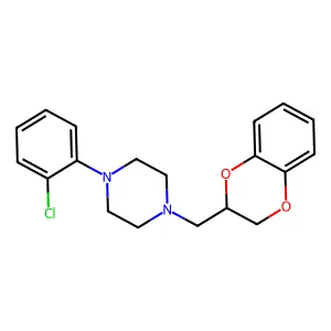 Piperazine, 1-(2-chlorophenyl)-4-((2,3-dihydro-1,4-benzodioxin-2-yl)methyl)- structure