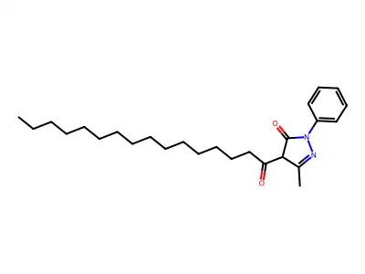 4-Hexadecanoyl-3-methyl-1-phenyl-2-pyrazolin-5-one structure