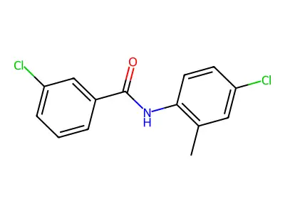 3-chloro-N-(4-chloro-2-methylphenyl)benzamide structure