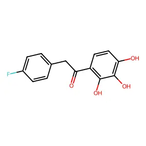 2-(4-Fluorophenyl)-1-(2,3,4-trihydroxyphenyl)ethan-1-one structure