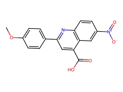 2-(4-Methoxyphenyl)-6-nitroquinoline-4-carboxylic acid structure