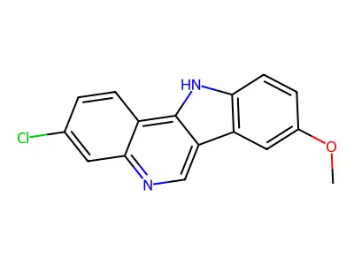 3-Chloro-8-methoxy-11H-indolo[3,2-c]quinoline structure
