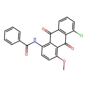 Benzamide, N-(5-chloro-4-methoxyanthraquinonyl)- structure