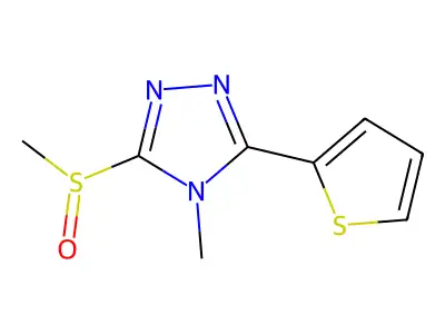 4H-1,2,4-Triazole, 4-methyl-3-(methylsulfinyl)-5-(2-thienyl)- structure
