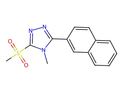 4H-1,2,4-Triazole, 4-methyl-3-(methylsulfonyl)-5-(2-naphthalenyl)- structure