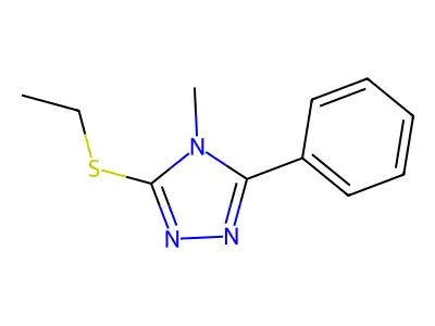 4H-1,2,4-Triazole, 3-(ethylthio)-4-methyl-5-phenyl- structure