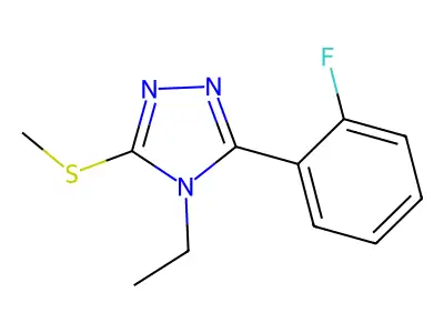 4H-1,2,4-Triazole, 4-ethyl-3-(2-fluorophenyl)-5-(methylthio)- structure
