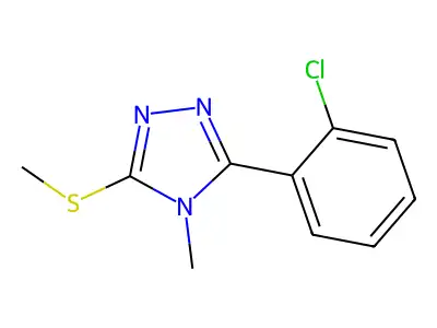 4H-1,2,4-Triazole, 3-(2-chlorophenyl)-4-methyl-5-(methylthio)- structure
