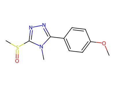4H-1,2,4-Triazole, 3-(4-methoxyphenyl)-4-methyl-5-(methylsulfinyl)- structure