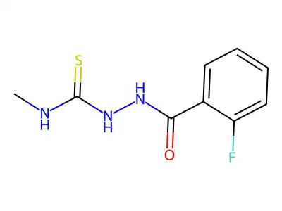 2-(2-fluorobenzoyl)-N-methyl-1-hydrazinecarbothioamide structure