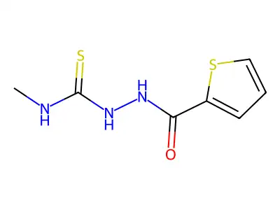 2-Thiophenecarboxylic acid, 2-[(methylamino)thioxomethyl]hydrazide structure