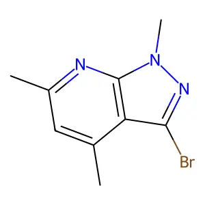 3-bromo-1,4,6-trimethyl-1H-pyrazolo[3,4-b]pyridine structure