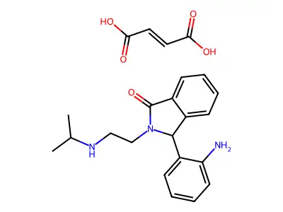 1H-Isoindol-1-one, 2,3-dihydro-3-(2-aminophenyl)-2-(2-((1-methylethyl)amino)ethyl)-, (E)-2-butenedioate (1:1) structure