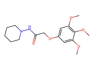 Acetamide, N-1-piperidinyl-2-(3,4,5-trimethoxyphenoxy)- structure