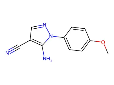 5-amino-1-(4-methoxyphenyl)-1H-pyrazole-4-carbonitrile structure