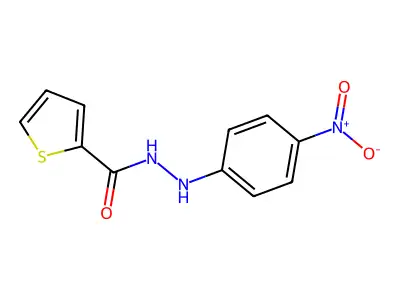 N'-(4-nitrophenyl)thiophene-2-carbohydrazide structure
