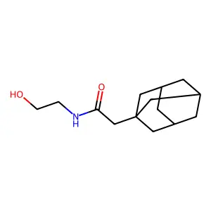2-(adamantan-1-yl)-N-(2-hydroxyethyl)acetamide structure