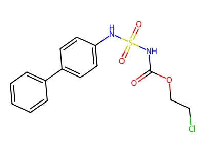 Carbamic acid, (((1,1'-biphenyl)-4-ylamino)sulfonyl)-, 2-chloroethyl ester structure