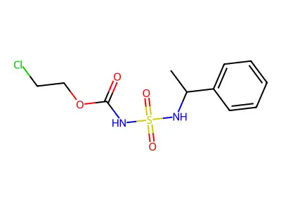Carbamic acid, (((1-phenylethyl)amino)sulfonyl)-, 2-chloroethyl ester structure