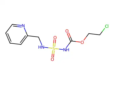 Carbamic acid, (((3-pyridinylmethyl)amino)sulfonyl)-, 2-chloroethyl ester structure