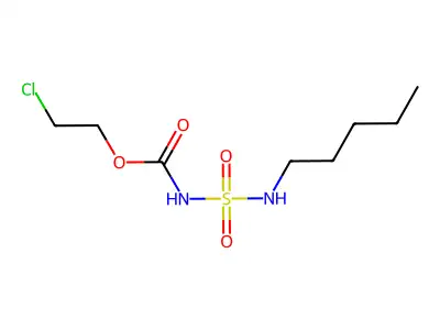 Carbamic acid, ((pentylamino)sulfonyl)-, 2-chloroethyl ester structure