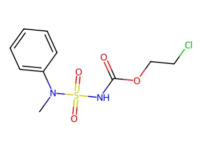 Carbamic acid, ((methylphenylamino)sulfonyl)-, 2-chloroethyl ester structure