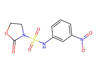 3-Oxazolidinesulfonamide, N-(3-nitrophenyl)-2-oxo- structure