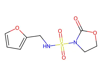 3-Oxazolidinesulfonamide, N-(2-furanylmethyl)-2-oxo- structure