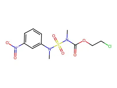 2-Chloroethyl methyl((methyl(3-nitrophenyl)amino)sulfonyl)carbamate structure