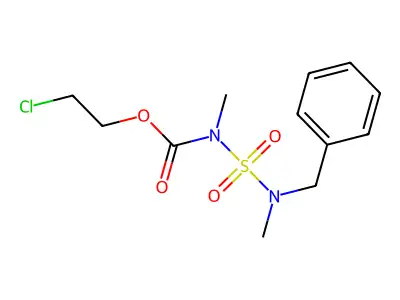 Carbamic acid, methyl((methyl(phenylmethyl)amino)sulfonyl)-, 2-chloroethyl ester structure