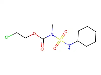 Carbamic acid, ((cyclohexylamino)sulfonyl)methyl-, 2-chloroethyl ester structure