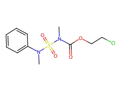 Carbamic acid, methyl((methylphenylamino)sulfonyl)-, 2-chloroethyl ester structure