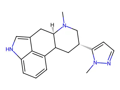 6-Methyl-8-(1-methyl-1H-pyrazol-5-yl)ergoline structure