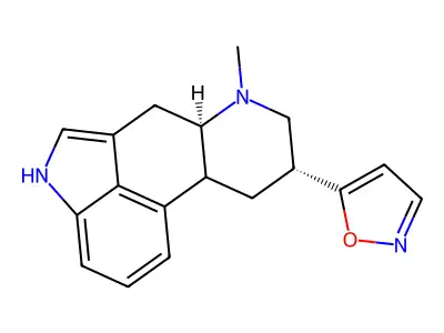 Ergoline, 8-(5-isoxazolyl)-6-methyl-, (8-beta)- structure