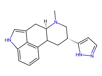 Ergoline, 6-methyl-8-(1H-pyrazol-3-yl)-, (8-beta)- structure