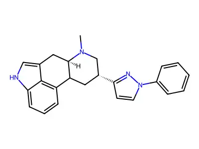 6-Methyl-8-(1-phenyl-1H-pyrazol-3-yl)ergoline structure