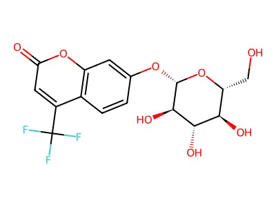 4-(Trifluoromethyl)umbelliferyl-  -D-glucopyranoside structure