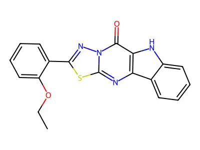 1,3,4-Thiadiazolo(3',2':1,2)pyrimido(5,4-b)indol-5(6H)-one, 2-(2-ethoxyphenyl)- structure